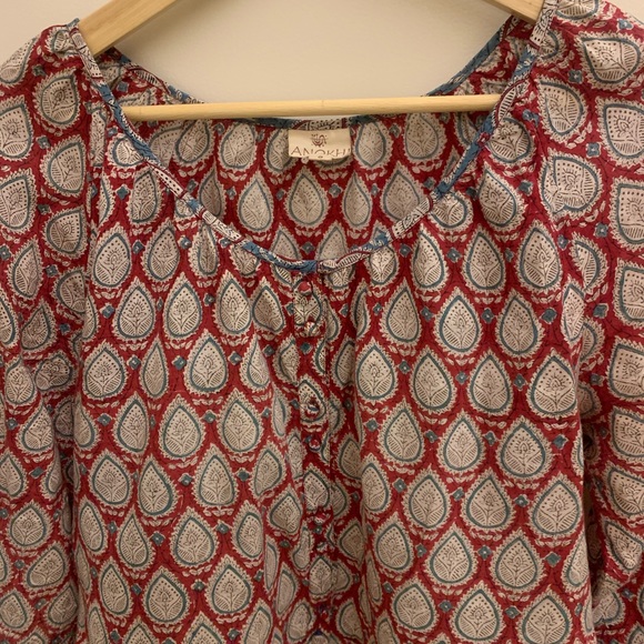 Anokhi | Tops | Cute Printed Anokhi Top Dual Coloured Cotton Top | Poshmark